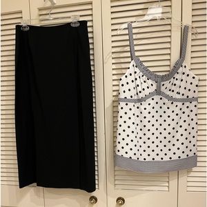 Ladies Ann Taylor Skirt/Ann Taylor Loft Top